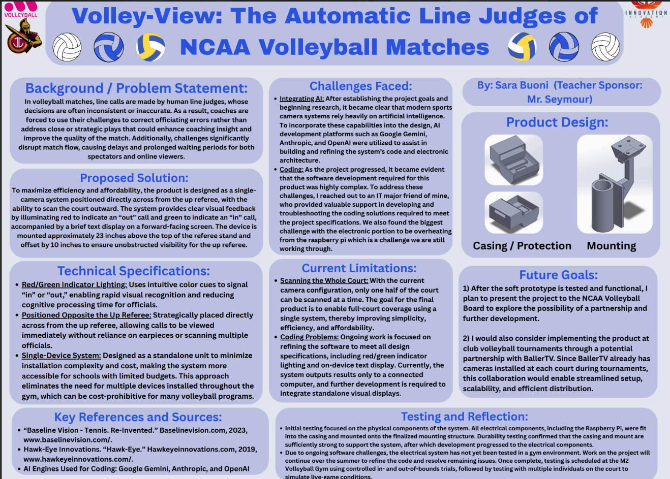 Thumbnail of Volley View The automatic Line Judges for NCAA volleyball
