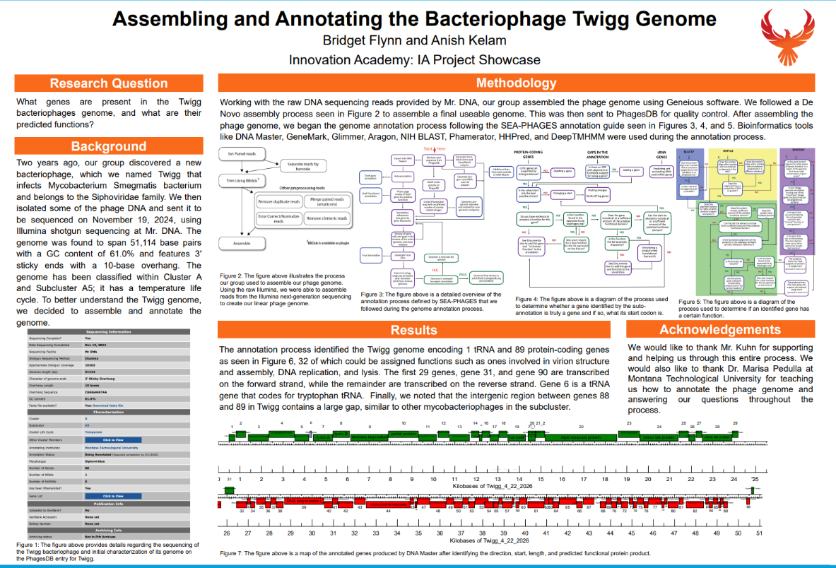 Thumbnail of Assembling and Annotating the Bacteriophage Twigg Genome