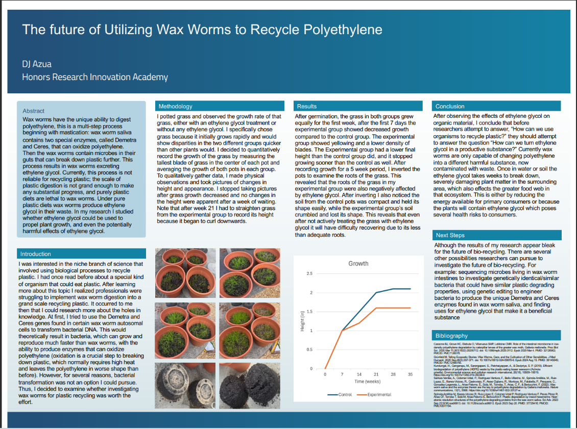 Thumbnail of The Future of Utilizing Wax Worms to Recycle Polyethylene